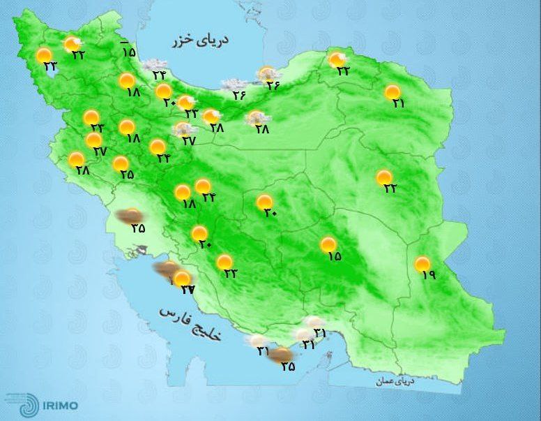 وضعیت آب و هوا، امروز ۱۶ مرداد ۱۴۰۱ / پیش بینی وزش باد شدید و رگبار باران در بسیاری از استانها